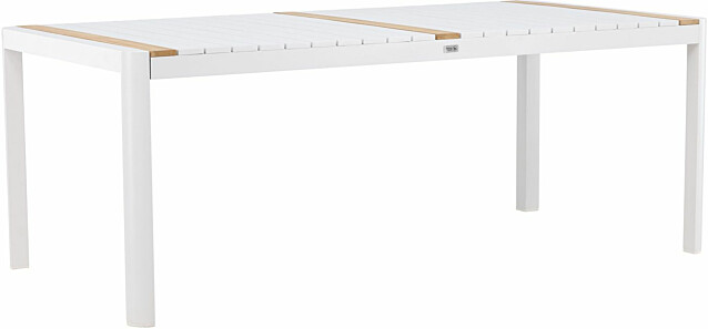 Ruokapöytä Venture Home Togo 200x100cm, valkoinen/tiikki