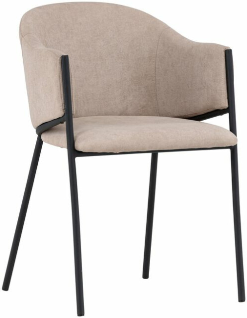 Ruokapöydän tuoli Venture Home Evelina, beige/musta