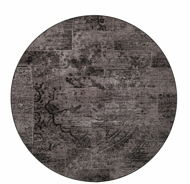 Matto VM Carpet Rustiikki mittatilaus pyöreä musta