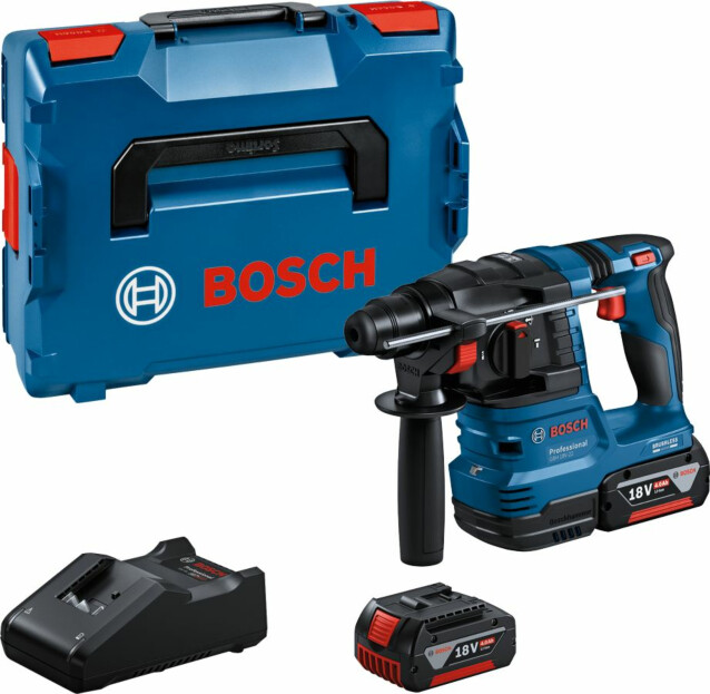 Akkuporavasara Bosch Professional GBH 18V-22 18V 2x4,0 Ah akuilla + L-Boxx