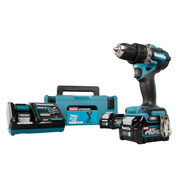 Akkuporakone Makita XGT DF002GD201 40V 2x2.5Ah akuilla