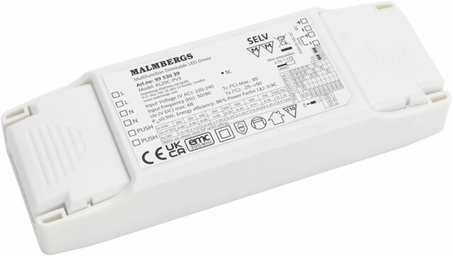 LED-liitäntälaite Malmbergs, DRI. PUSH/1-10 CC MAX 1x25W