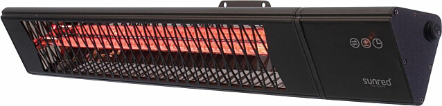 Infralämmitin Pistesarjat Sunred Dark Smart Triangle Wall, IP55, 2500W, musta