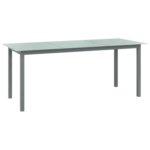Puutarhapöytä, alumiini ja lasi, eri kokoja